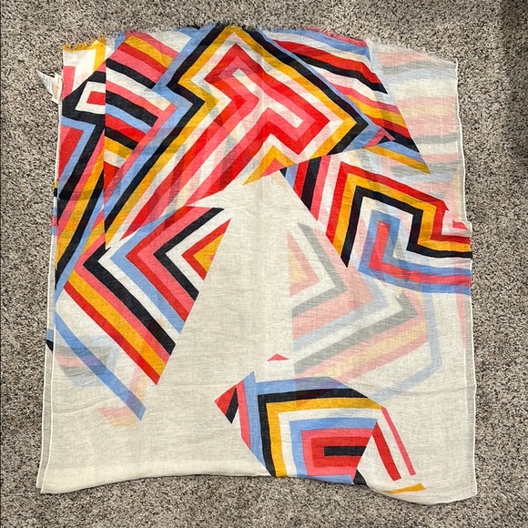 Tory Burch Accessories - Tory Burch Colorful Geometric Pattern Scarf